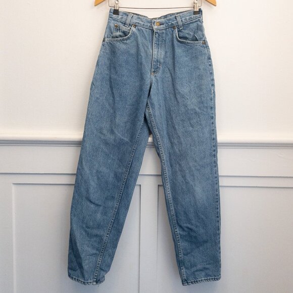Vintage OshKosh B’Gosh USA Made 90s High Rise Carpenter Jeans 29x32 Blue Denim - Picture 2 of 5